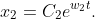 x_2 = C_2 e^{w_2 t}.
